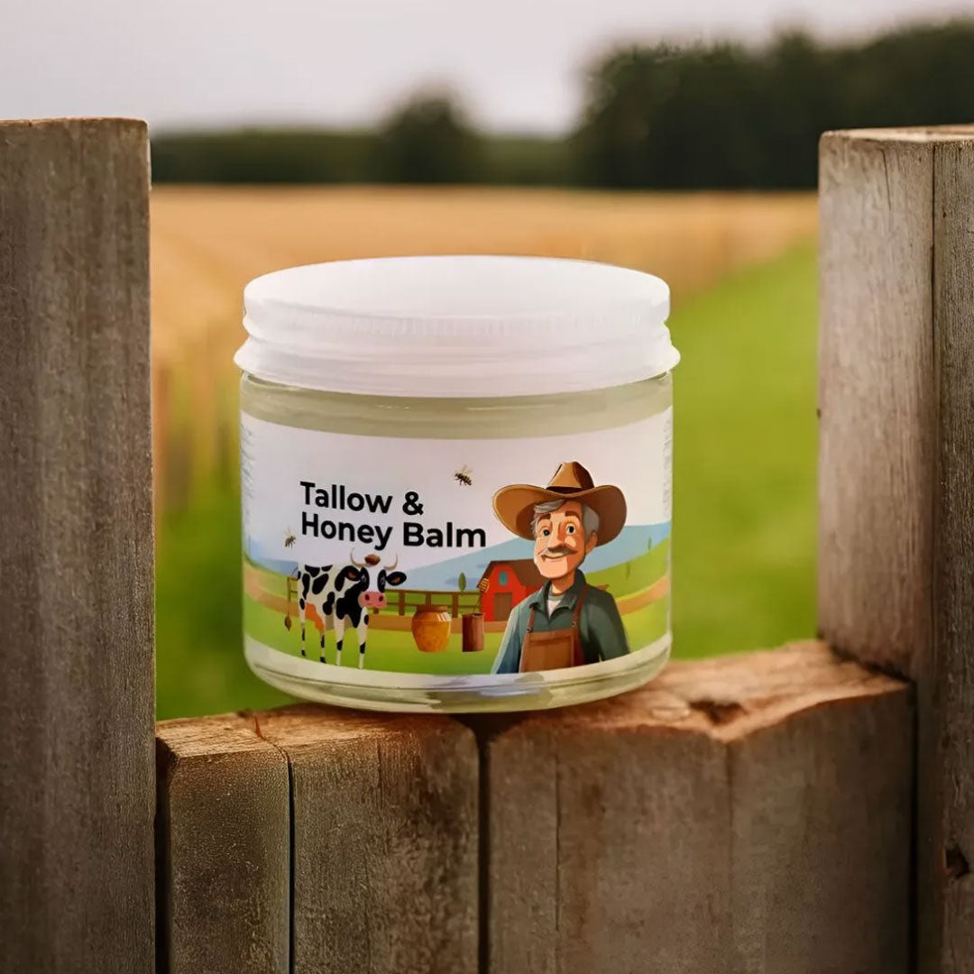 💥LAST DAY SALE 50%OFF💥🍯✨ Grass-Fed Tallow & Raw Honey Healing Balm – 2 oz