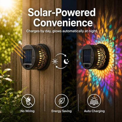 💥LAST DAY SALE 50%OFF💥65K+ SOLD!✨Solar Mandala Wall Light | Outdoor Garden Fence Projector Lamp 🪐🌌