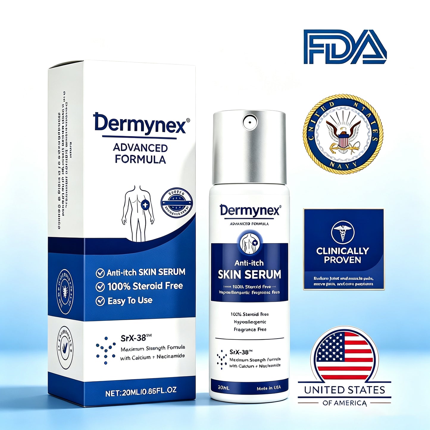 Dermynex™ Psoriasis & Eczema Relief Spray — Advanced Skin Recovery Mist with Bee Venom & Omega-3