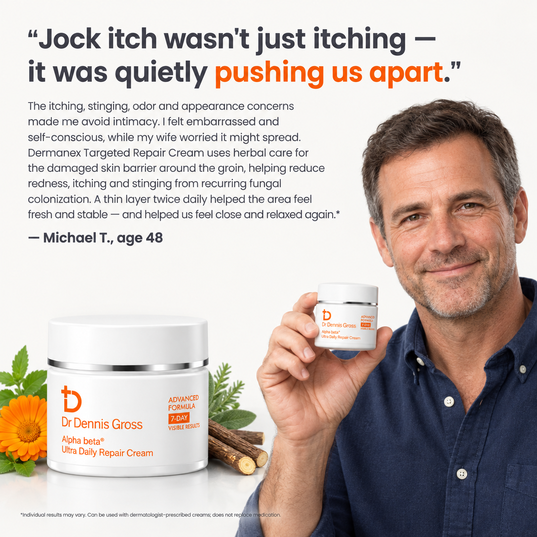 Clear Your Jock Itch, Eczema & Athlete's Foot Within 2-4 Weeks With Dermanex™ Targeted Repair Cream