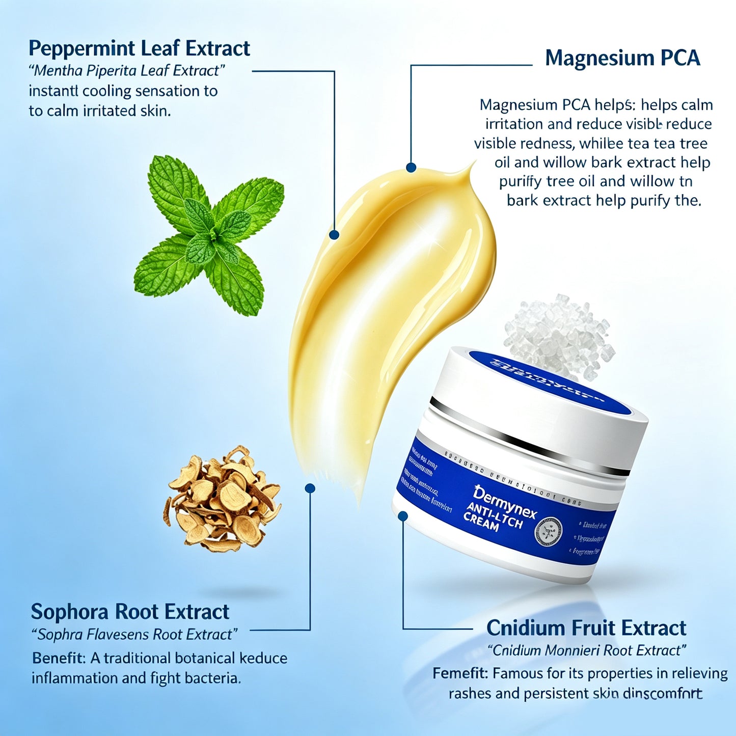 Dermynex®️ PCA-Magnesium Herbal Intimate – Multi‑Purpose Relief for Scalp Itching, Eczema, Jock Itch, Facial Acne & Fungal Infections | Herbal Extracts, Steroid‑Free, No Artificial Fragrances, Gentle for All Skin Types