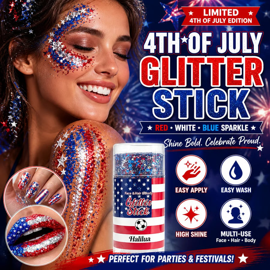 💥LAST DAY SALE 50%OFF💥🦅4th of July Glitter Stick✨🔔Red, White & Blue Body & Hair Sparkle